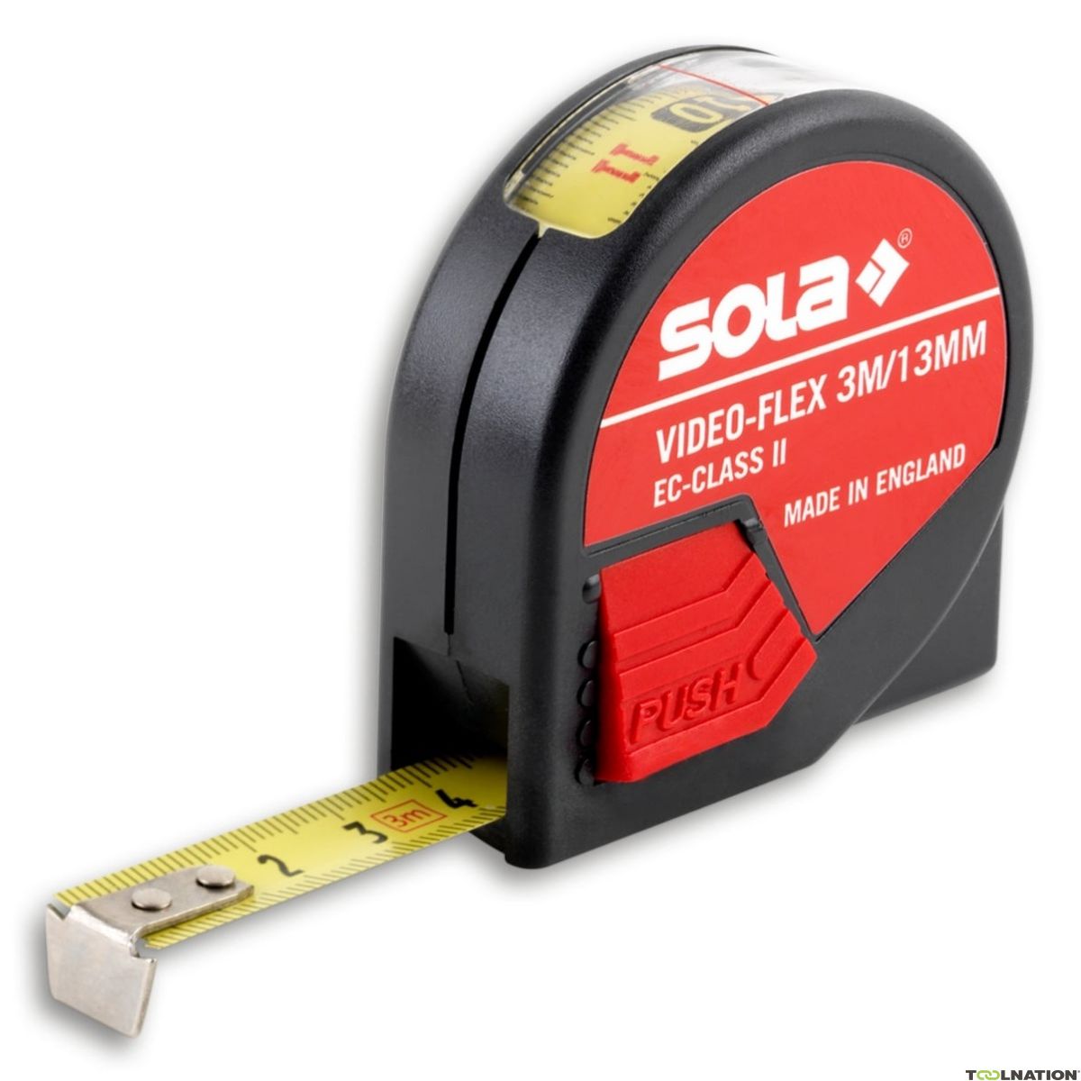 Sola VF3 10-Foot Compact Impact-Resistant Tape Measure with Auto-Brake Belt Clip